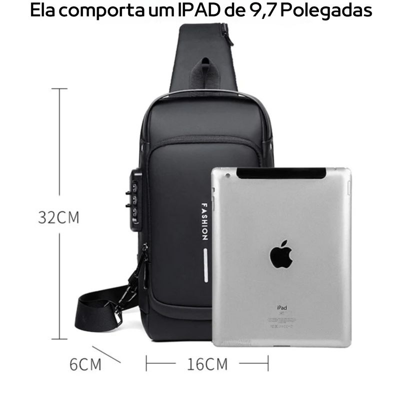 Mochila Anti-Furto com Senha USB